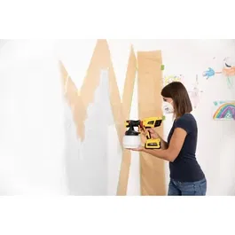 Wagner Pistolet à peinture Universal Sprayer W600 Flexio 18V - Débit réglable 0-500 ml/min, 2 godets, pour peintures murales, laques et lasures