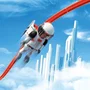 Playmobil Sky Trails - Personnage Sky Rider avec circuit aerien de 8 pieces - Jouet de construction a partir de 7 ans