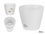 Ibergarden Pot de Fleurs Blanc 30,5 cm avec Soucoupe – Plastique PP pour Jardin et Intérieur (Set de 12)