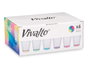 Vivalto Verre Rayé Transparent Multicolore 310 ml 9x9x9 cm (Set de 36)