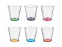 Vivalto Verre Rayé Transparent Multicolore 310 ml 9x9x9 cm (Set de 36)