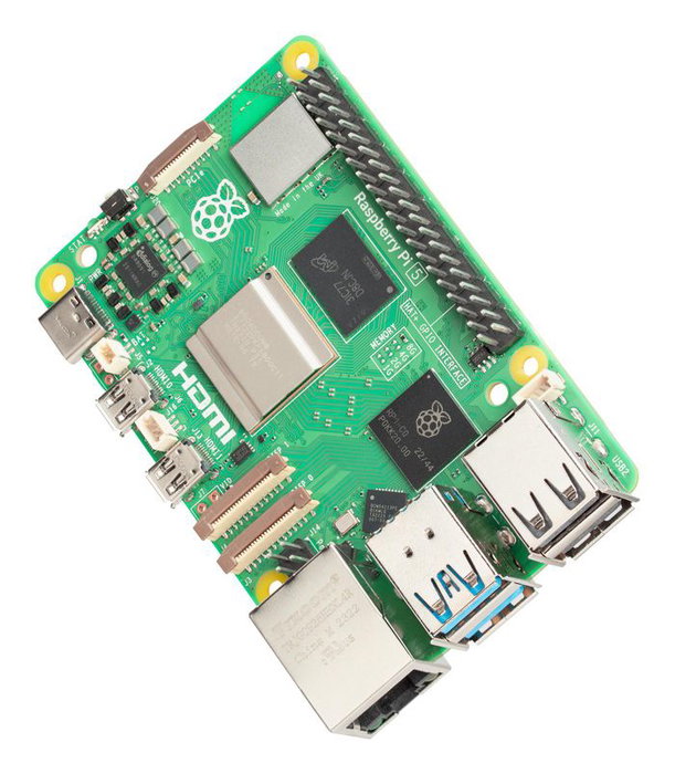 Raspberry Pi 5 Carte Mère Ordinateur Nano BCM2712 Arm Cortex-A76 2.4 GHz, 4 Go SDRAM, GPU VideoCore VII, 4K HDMI, Bluetooth 5.0, Wi-Fi 802.11ac, Port PCIe