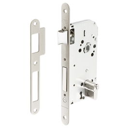 TESA Serrure 130/58R/Hn pour Bois, Entrée 50mm, Pêne Rond, Nickelée