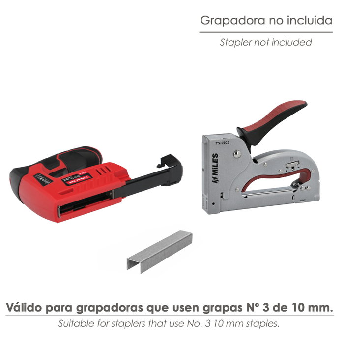 WOLFPACK LINEA PROFESIONAL Agrafes Nº 3 - 10 mm (1 000 unités) WOLFPACK LINEA PROFESIONAL Agrafes Nº 3 - 10 mm (1 000 unités)