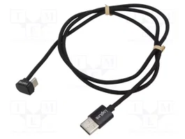 LOGILINK Câble USB 2.0 USB A vers USB C angulaire, 1m, noir