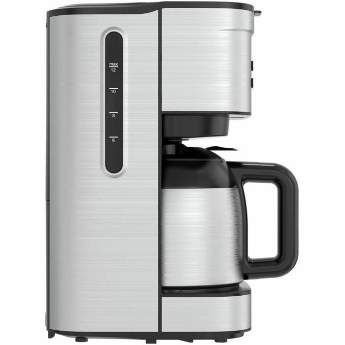 Continental Edison CECF12TIXTH Cafetière électrique isotherme 1,2 L en Acier