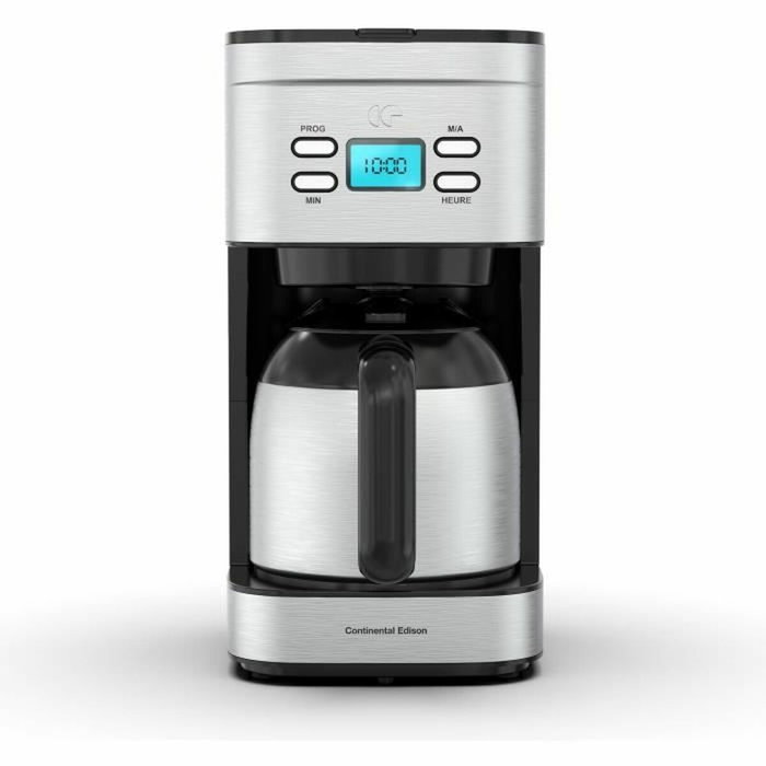 Continental Edison CECF12TIXTH Cafetière électrique isotherme 1,2 L en Acier