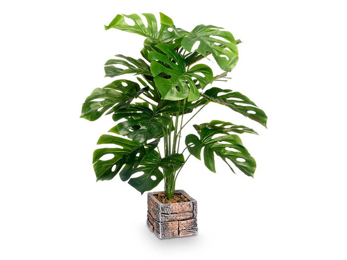 Ibergarden Pot carré plante feuille nervurée 39x75x35 cm vert plastique magnésium (Set de 4) Ibergarden Pot carré plante feuille nervurée 39x75x35 cm vert plastique magnésium (Set de 4)