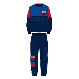 Cerdá Pijama Largo Single Jersey FC Barcelona Bleu