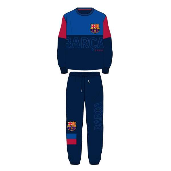 Cerdá Pijama Largo Single Jersey FC Barcelona Bleu Cerdá Pijama Largo Single Jersey FC Barcelona Bleu