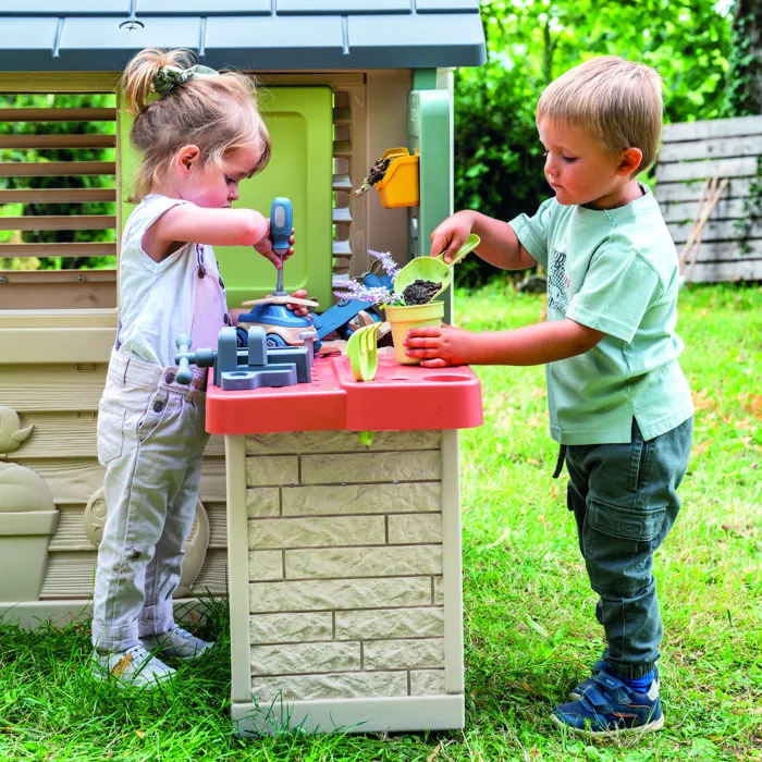Smoby Atelier de bricolage pour maison Smoby Life (Neo Jura Lodge, My Neo House, Chef House...) - 39 accessoires - Jouet en matière recyclée - Fabriqué en France - Dès 2 ans