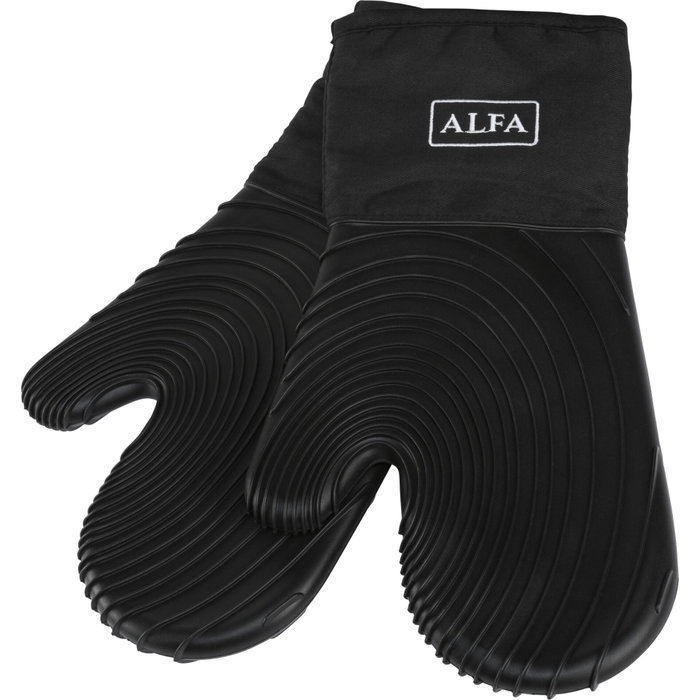 Alfa Gants de cuisine en silicone noir Alfa Gants de cuisine en silicone noir