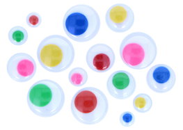 Innspiro 75 yeux mobiles autoadhésifs avec iris de couleurs assorties