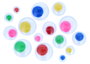 Innspiro 75 yeux mobiles autoadhésifs avec iris de couleurs assorties