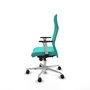 Piqueras Y Crespo Fauteuil Albacete Turquoise avec Mécanisme Synchrone et Base Aluminium