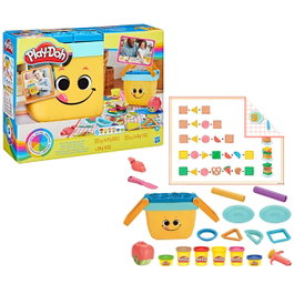 Play-Doh Premieres Creations Pour Le Pique-nique F6916 - Coffret avec 12 Outils et Tapis de Jeu, Apprentissage des Formes et Nombres, Dès 4 Ans