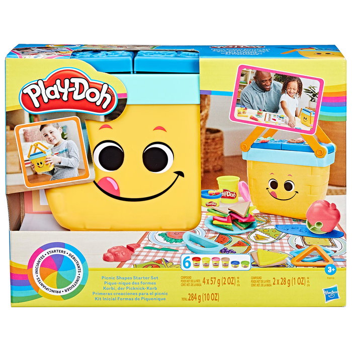 Play-Doh Premieres Créations pour le Pique-nique F6916, Ensemble de Pâte à Modeler avec 12 Outils et Tapis de Jeu, pour Enfants à partir de 3 ans