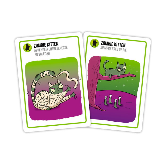 Exploding Kittens EKIEK10ES Jeu de Cartes Zombie Kittens - Apocalypse Féline - Version Espagnole - 2 à 5 Joueurs - dès 7 Ans