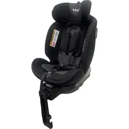 BBGO Blissrider Siège auto pivotant groupe 0/1/2/3 Naissance à 12 ans I-SIZE 40-150 cm ISOFIX Noir et Gris Simili cuir