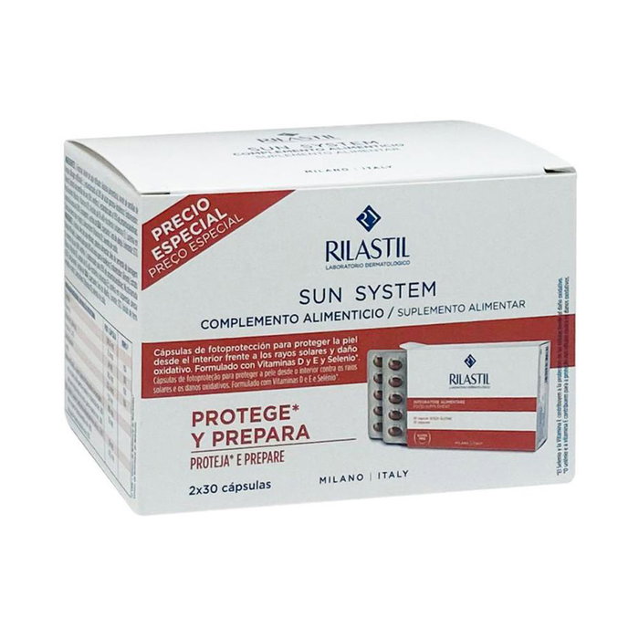 Rilastil SUN SYSTEM Promo Orale 2 x 30 gélules Complément Alimentaire Unisexe Rilastil SUN SYSTEM Promo Orale 2 x 30 gélules Complément Alimentaire Unisexe