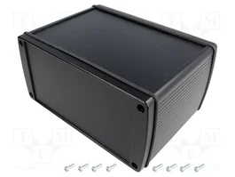 BOPLA Boîtier ALUBOS en aluminium avec panneau noir