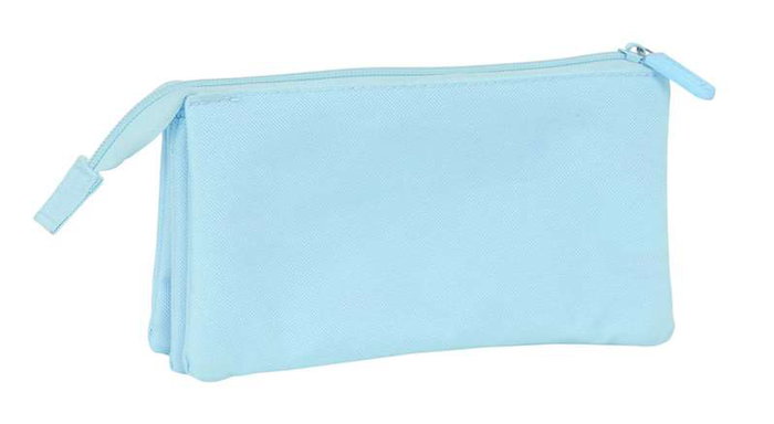 Safta Portatodo triple Kappa Basics Celeste - Organisateur triple - 22 x 12 x 3 cm