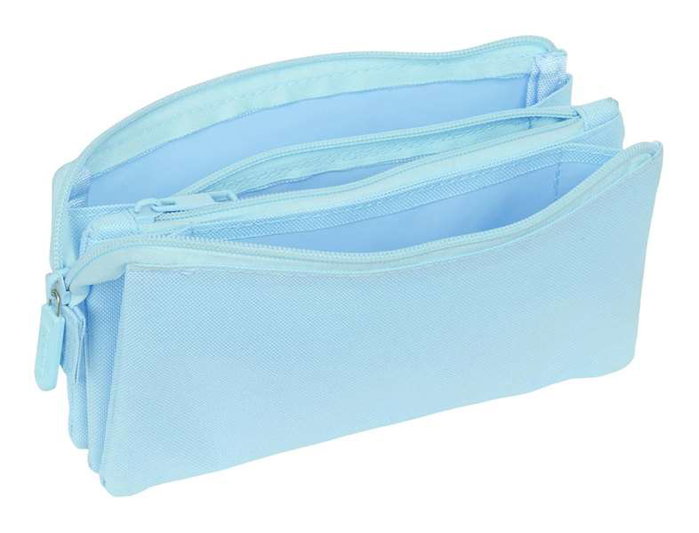 Safta Portatodo triple Kappa Basics Celeste - Organisateur triple - 22 x 12 x 3 cm
