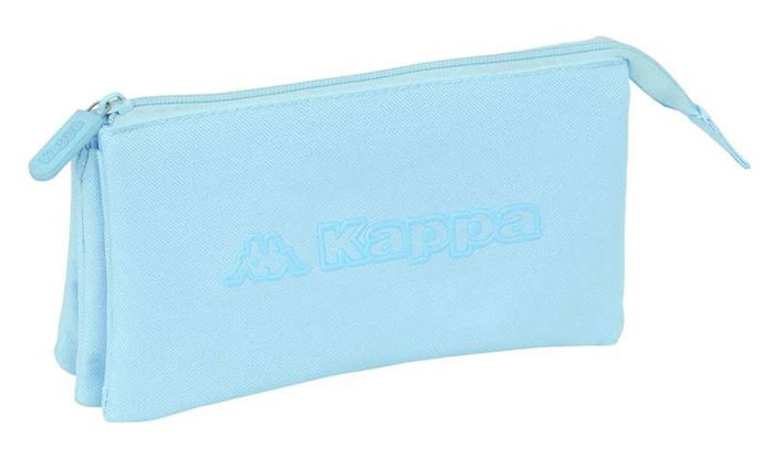 Safta Portatodo triple Kappa Basics Celeste - Organisateur triple - 22 x 12 x 3 cm