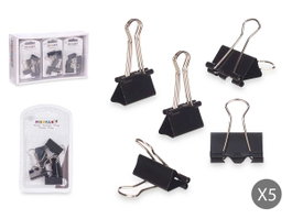 Pincello Lot de 5 Pinces à Dessin Noires en Métal 2x11,5x1,5 cm (Set de 24)