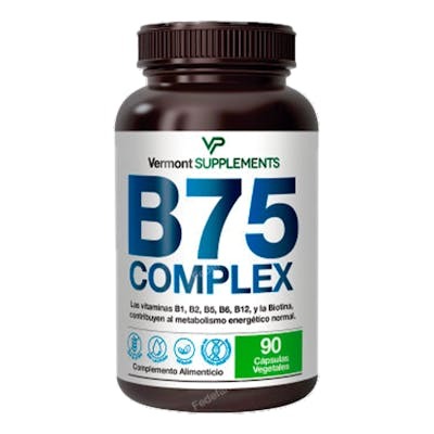 Vermont Supplements B75 Complex 90 gélules - Complément vitamines B Vermont Supplements B75 Complex 90 gélules - Complément vitamines B