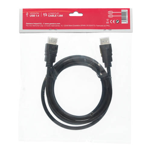 GSC Evolution Câble de connexion HDMI vers HDMI Noir 1.4 / 1,8M GSC Evolution Câble de connexion HDMI vers HDMI Noir 1.4 / 1,8M