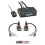 Lindy Switch KVM 2 Ports VGA, USB 2.0 & Audio avec câbles intégrés