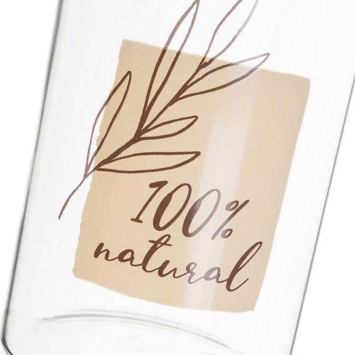 BigBuy Home Pots Transparent Naturel 1 L (3 Unités)