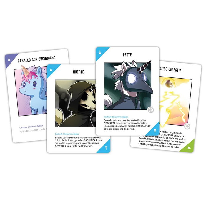 Asmodee TEEUU03ES Unstable Unicorns Apocalipsis Irisado - Extension de jeu de cartes - 54 cartes - 2 à 8 joueurs - À partir de 8 ans