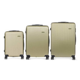 ARTE REGAL Set de 3 valises Liston ABS Vert