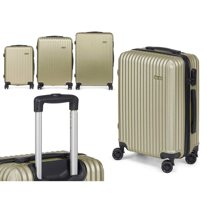 ARTE REGAL Set de 3 valises Liston ABS Vert