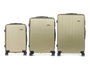 Arte Regal Set de 3 valises ABS vertes 49x76x30 cm (moyenne 45x67x26 cm, petite 38x57x23 cm) cadeau