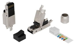 Lanview Fiche RJ45 FTP Cat6a pour conducteur massif/toronné AWG22-23