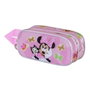 Karactermania - Coffret scolaire à double compartiment Minnie Mouse 3D avec fermeture à glissière - 22 x 8 x 9.5 cm