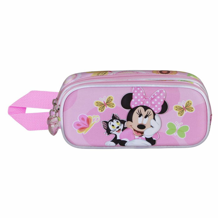 Trousse Fourre-Tout Double Minnie Mouse Kitten Rose 22 x 8 x 9,5 cm 3D