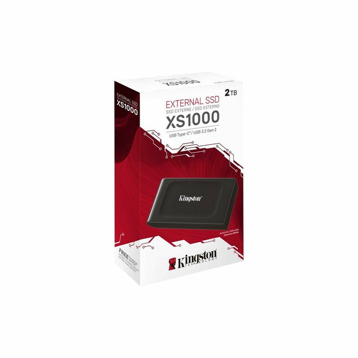 Kingston SXS1000/2000G SSD externe XS1000 2 To multicolore, portable et rapide avec interface USB-C