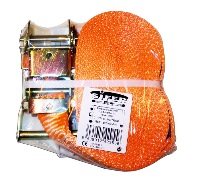 SIFER Cliquet SIENM-446 35mm x 6m avec extension sans fin 2000 kg SIFER Cliquet SIENM-446 35mm x 6m avec extension sans fin 2000 kg