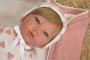 Muñecas Arias - Poupée reborn Cristina Rosa avec couverture 40 cm - Poupée réaliste pour enfants - Langue espagnole