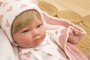 Muñecas Arias - Poupée reborn Cristina Rosa avec couverture 40 cm - Poupée réaliste pour enfants - Langue espagnole
