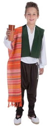 Creaciones Llopis - Déguisement enfant bodeguero taille 4 (9-11 ans) - Pantalon, chemise, gilet et couverture