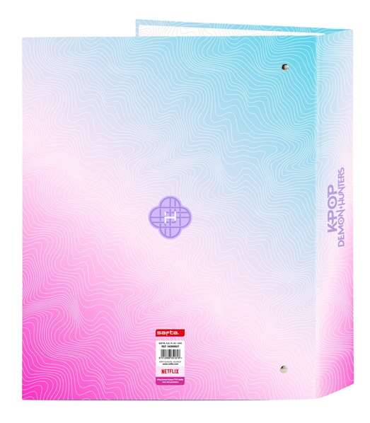 Safta Classeur à anneaux K-Pop Demon Hunters Violet 27x33x6cm 4 anneaux 35mm - Stationery