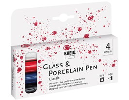 Kreul Set 4 feutres GLASS&PORCELAIN Classic Fine