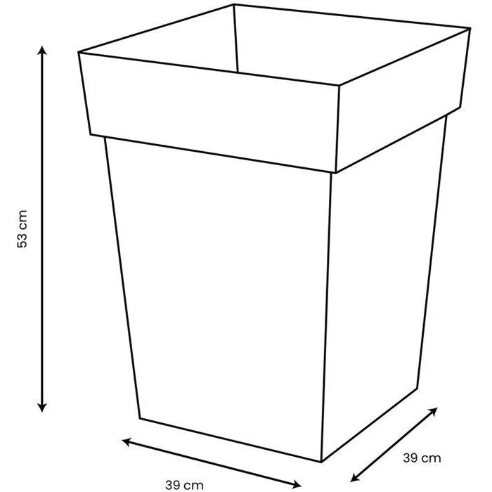 Eda Pot de fleurs carré mi-haut Toscane 40 cm - 51 L - 39x39x53 cm - Terre cuite Orange - Anti-UV, Résistant au gel, Garanti 7 ans Eda Pot de fleurs carré mi-haut Toscane 40 cm - 51 L - 39x39x53 cm - Terre cuite Orange - Anti-UV, Résistant au gel, Garanti 7 ans