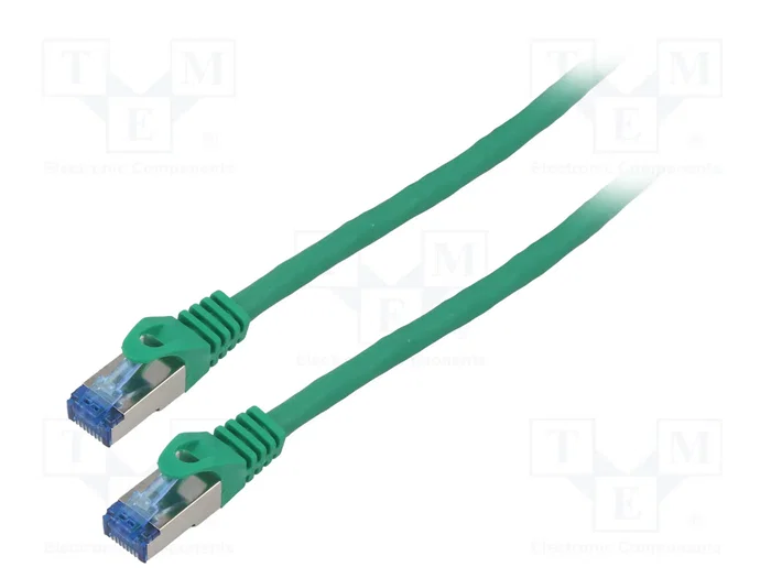 LANBERG Cordon de raccordement S/FTP Cat 6a RJ45 10m vert LANBERG Cordon de raccordement S/FTP Cat 6a RJ45 10m vert