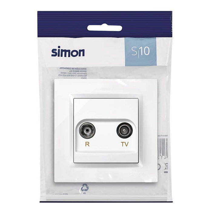Simon Prise de télévision finale blanc avec cadre série 10